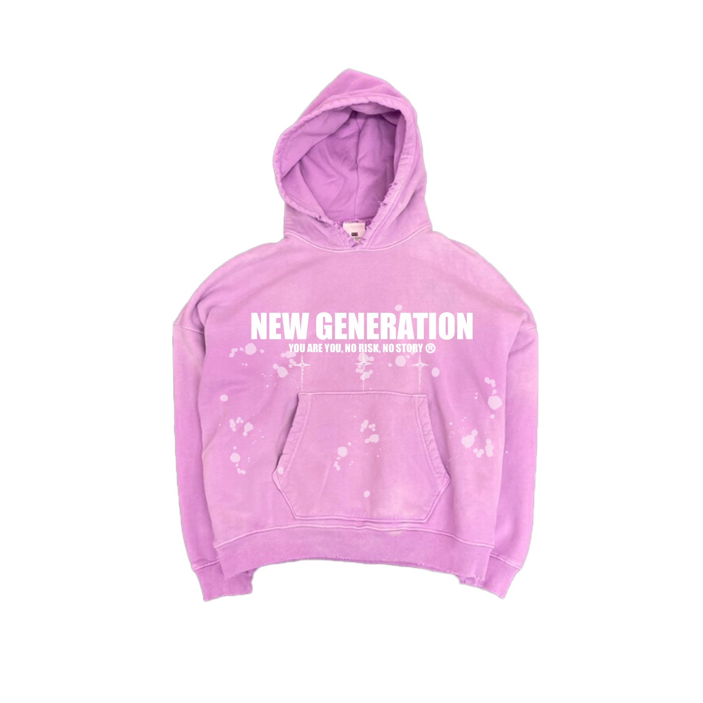 PINK ACID WASH HOODIE